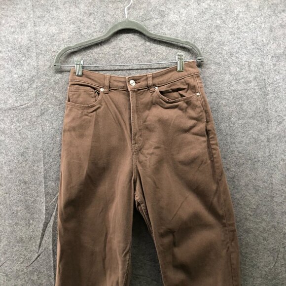 H&M Mom Jeans Womens 6 High Waisted Brown Stretch Tapered Relaxed - Picture 3 of 9